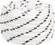 vidaXL Πλεγμένο ναυτικό σχοινί, λευκό, 18 mm x 25 m, πολυεστέρας