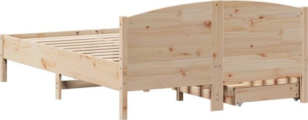 vidaXL Πλαίσιο κρεβατιού χωρίς στρώμα, 150x200 εκ., μασίφ πεύκο