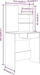 vidaXL Σετ με τουαλέτα, καρυδί δρυς, 74,5x40x141 εκ