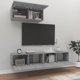 vidaXL Σετ 3 μονά έπιπλα τηλεόρασης, γκρι δρυς Sonoma, σύνθετο ξύλο