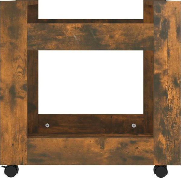 vidaXL Ράφι κάτω από γραφείο, καπνισμένο δρύς, 60x45x60 cm