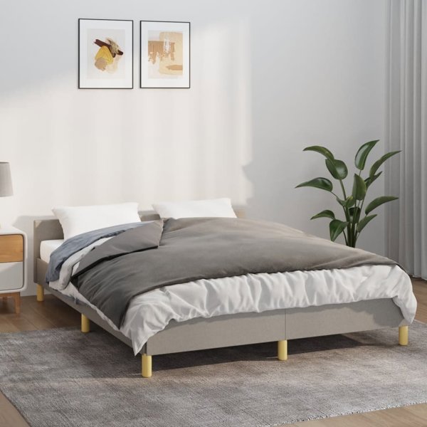 vidaXL Κουβέρτα με Βάρος με Μαξιλαροθήκη, Γκρι, 135x200 cm, 6 kg, Υφασμάτινη