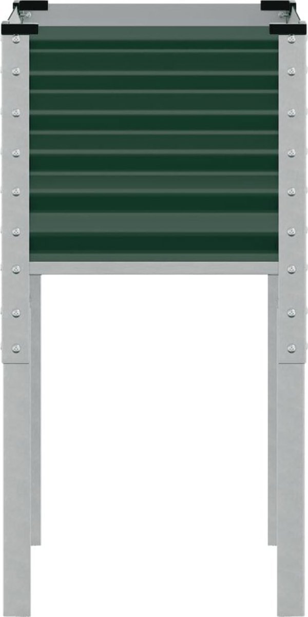 vidaXL vidaXL Donica ogrodowa, zielona, 45x45x88 cm, stal