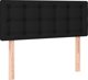 vidaXL Ηπειρωτικό κρεβάτι με στρώμα, μαύρο ύφασμα, 80x200 cm