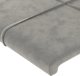 vidaXL Ζαγκλώφκι κρεβατιού με LED, ανοιχτό γκρι, 203x16x118/128 εκ, βελούδο