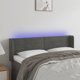 vidaXL Κεφαλάρι κρεβατιού με LED σκούρο γκρι 147x16x78/88 cm βελούδινο