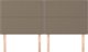 vidaXL Κεφαλάδες κρεβατιού, σετ 4 τεμ., taupe, 90x5x78/88 cm, ύφασμα
