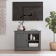 vidaXL Szafka pod telewizor, szara, 70x36,5x52 cm, lite drewno sosnowe