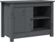 vidaXL Szafka pod telewizor, szara, 70x36,5x52 cm, lite drewno sosnowe