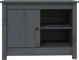 vidaXL Szafka pod telewizor, szara, 70x36,5x52 cm, lite drewno sosnowe
