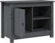 vidaXL Szafka pod telewizor, szara, 70x36,5x52 cm, lite drewno sosnowe