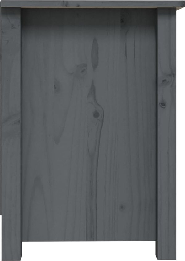 vidaXL Szafka pod telewizor, szara, 70x36,5x52 cm, lite drewno sosnowe
