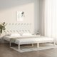 vidaXL Rama lozka, biala, 180x200 cm, Super King, lite drewno