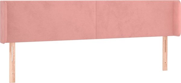 vidaXL Zagloypek uszak, roz, 203x16x78/88 cm, aksamit