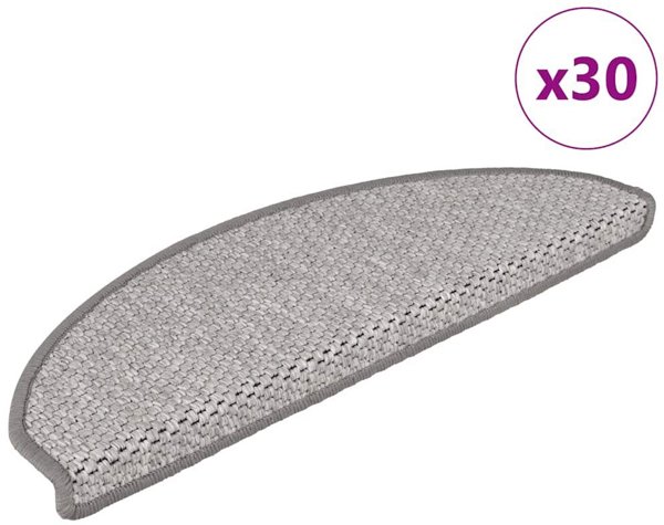 vidaXL Αυτοκόλλητα Πατάκια Σκάλας Sisal-Look, 65x21x4 εκ., Σετ 30 Τεμάχια