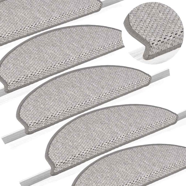 vidaXL Αυτοκόλλητα Πατάκια Σκάλας Sisal-Look, 65x21x4 εκ., Σετ 30 Τεμάχια
