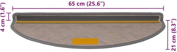vidaXL Αυτοκόλλητα Πατάκια Σκάλας Sisal-Look, 65x21x4 εκ., Σετ 30 Τεμάχια
