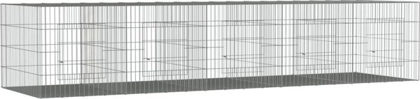 vidaXL Kleatka dla krolika, 5 paneli, 273x79x54cm, galwanizowane zelazo