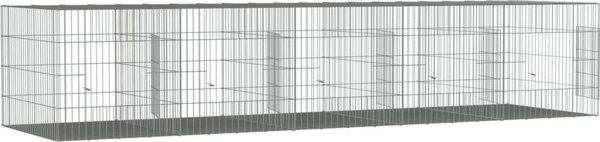 vidaXL Kleatka dla krolika, 5 paneli, 273x79x54cm, galwanizowane zelazo