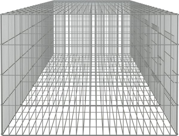 vidaXL Kleatka dla krolika, 5 paneli, 273x79x54cm, galwanizowane zelazo