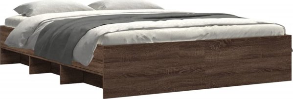 vidaXL Κρεβάτι χωρίς στρώμα καφέ δρυς 150x200 cm