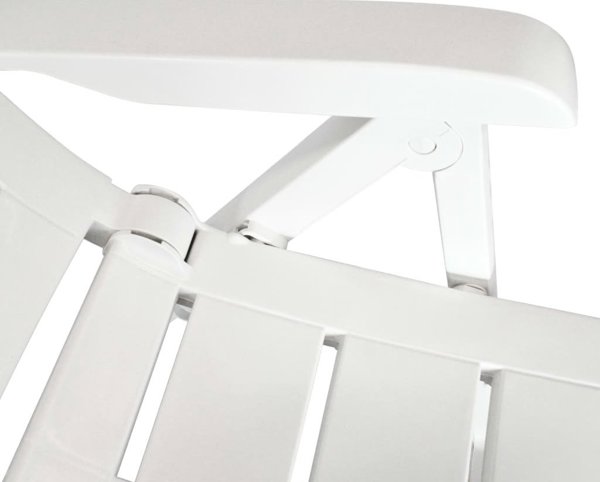 vidaXL Σετ 3 τμχ εξωτερικών επίπλων κήπου, λευκό, πολυπροπυλένιο