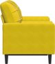 vidaXL 2-osobowa sofa zolty aksamit 120 cm z poduszkami