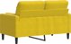 vidaXL 2-osobowa sofa zolty aksamit 120 cm z poduszkami