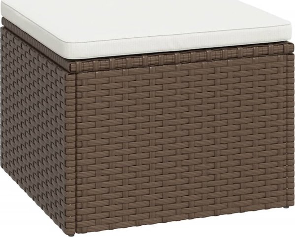vidaXL Σετ επίπλων κήπου, καφέ, rattan PE