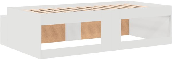 VidaXL Πλαίσιο Κρεβατιού 75x190 εκ., Λευκό, Στιβαρό Μεταλλικό Σκελετό