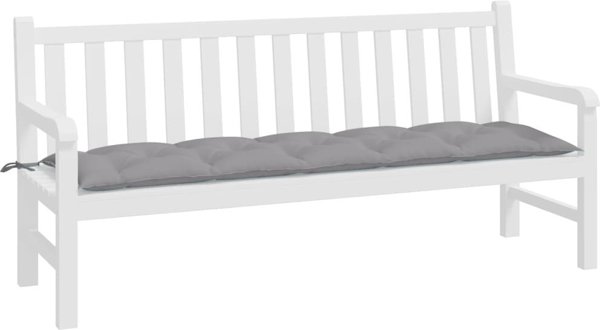 vidaXL Μαξιλάρι παγκάκι κήπου γκρι 180x50x7 cm ύφασμα