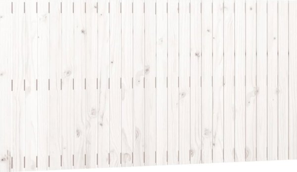 vidaXL Προσκέφαλο κρεβατιού, λευκό, 166x3x90 cm, μασίφ πεύκο