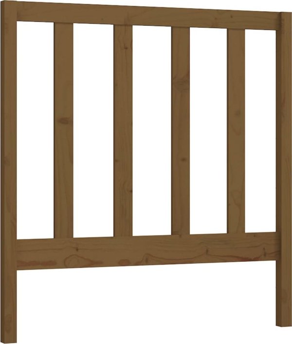 vidaXL Κεφαλάρι κρεβατιού, μελί καφέ, 95x4x100 cm, ξύλο πεύκης