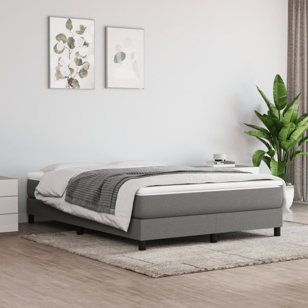 vidaXL vidaXL Materac kieszeniowy, ciemnoszary, 140x200x20 cm, tkanina