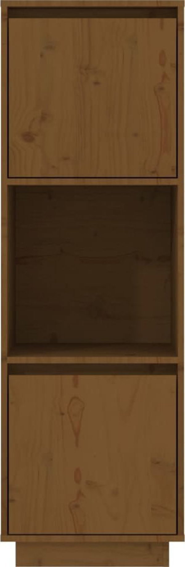 vidaXL Υψηλή ντουλάπα, κεχριμπαρένιο καφέ, 38x35x117 cm, μασίφ πεύκο