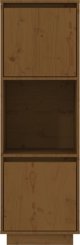 vidaXL Υψηλή ντουλάπα, κεχριμπαρένιο καφέ, 38x35x117 cm, μασίφ πεύκο