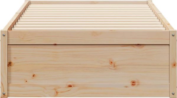 vidaXL Rama lozka, 75x190 cm, lite drewno sosnowe