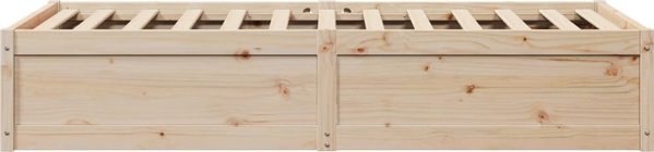 vidaXL Rama lozka, 75x190 cm, lite drewno sosnowe