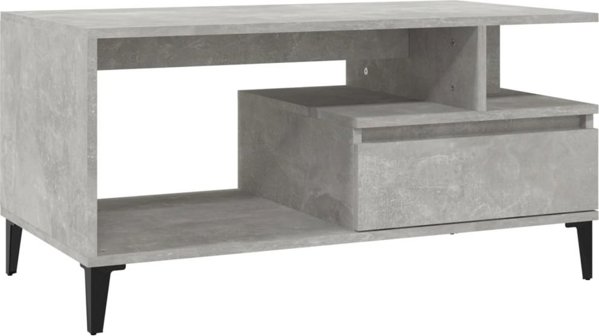 vidaXL Stolik kawowy szaroszary betonu 90x49x45 cm
