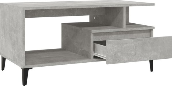 vidaXL Stolik kawowy szaroszary betonu 90x49x45 cm