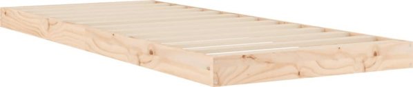 vidaXL Rama κρεβατιού, 75x190 cm, μασίφ ξύλο πεύκου, μονό
