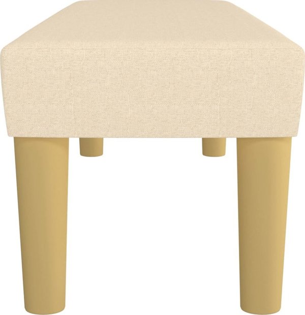 vidaXL Πάγκος, Εκρού, 100x30x30 cm, Επενδεδυμένος με Ύφασμα