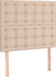 vidaXL Zaglowek do lozka, cappuccino, 80x5x118/128 cm, sztuczna skora