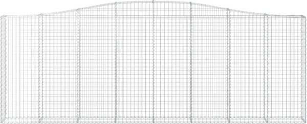 vidaXL Kosze gabionowe, 5 τεμ, 400x30x140/160 εκ, γαλβανισμένο σίδερο