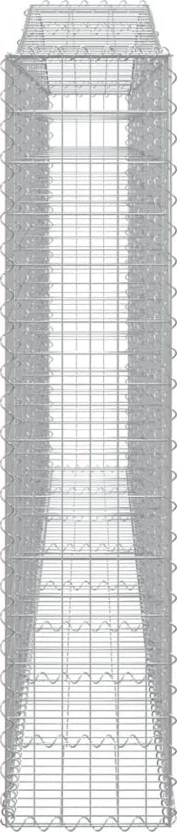 vidaXL Kosze gabionowe, 5 τεμ, 400x30x140/160 εκ, γαλβανισμένο σίδερο