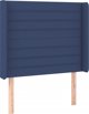 vidaXL Κρεβάτι Κοντινεντάλ με Στρώμα, Μπλε, 100x200 cm, Υφασμάτινο
