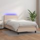 vidaXL Λύκο Kontynentalne με στρώμα και LED, cappuccino, 100x200cm