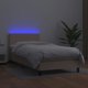 vidaXL Λύκο Kontynentalne με στρώμα και LED, cappuccino, 100x200cm