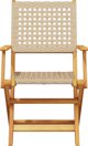 vidaXL Πτυσσόμενες καρέκλες κήπου, 8 τεμάχια, μπεζ πολυραταν και ξύλο