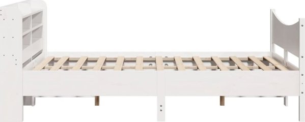vidaXL Κορνίζα Κρεβατιού με Προσκέφαλο, Λευκή, 140x200 cm, Μασίφ Πεύκο